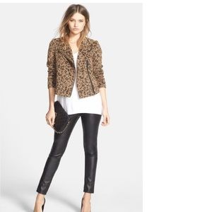 Leith leopard moto jacket